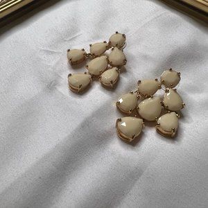 Kate Spade Drop Earrings- White and Gold